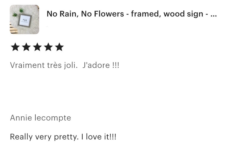 No Rain, No Flowers