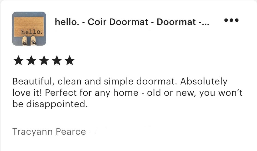 hello. | doormat