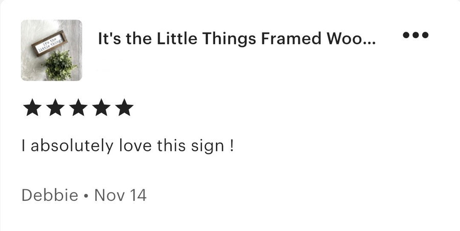 It's the Little Things