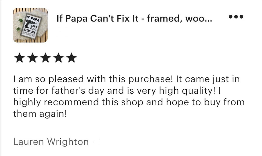 If Papa Can't Fix It