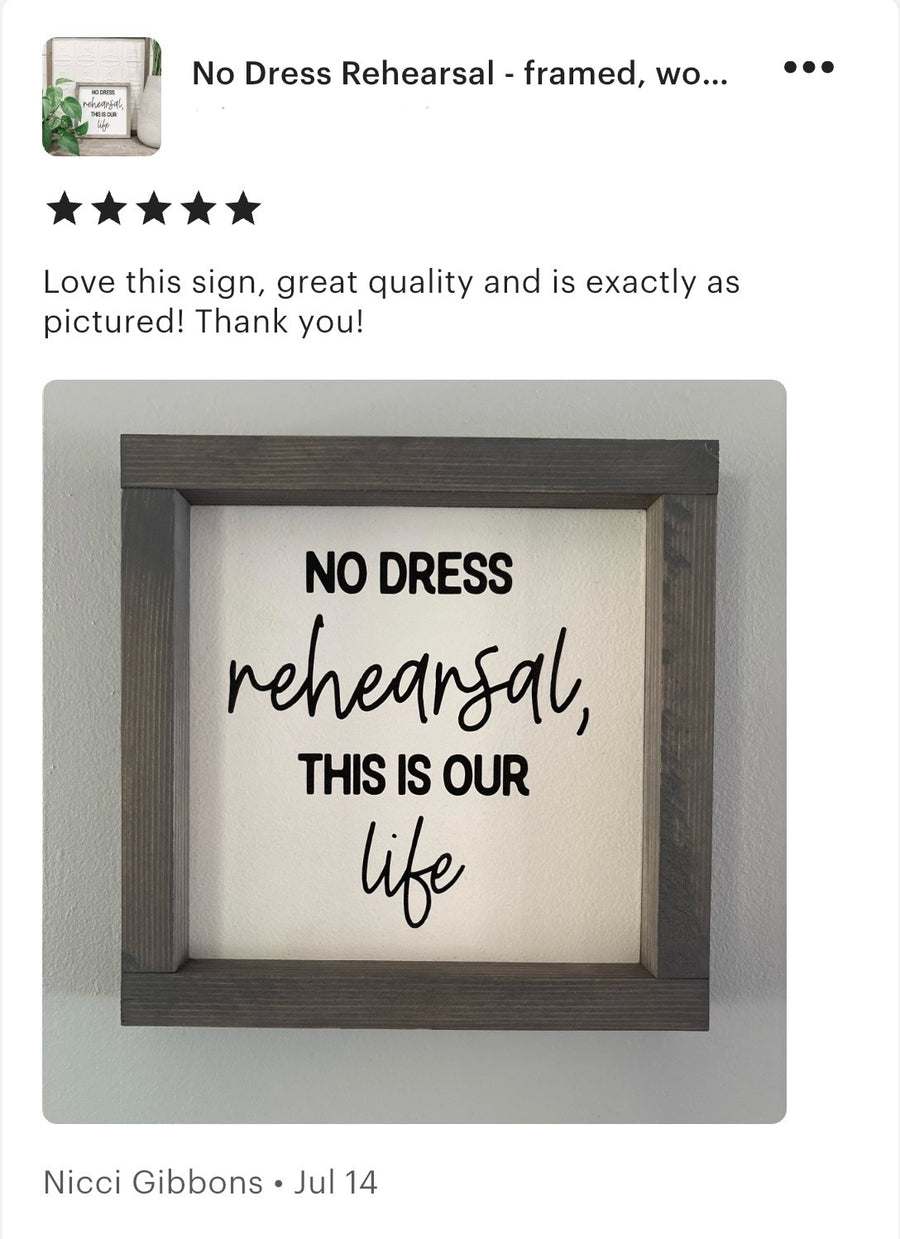 No Dress Rehearsal (square)