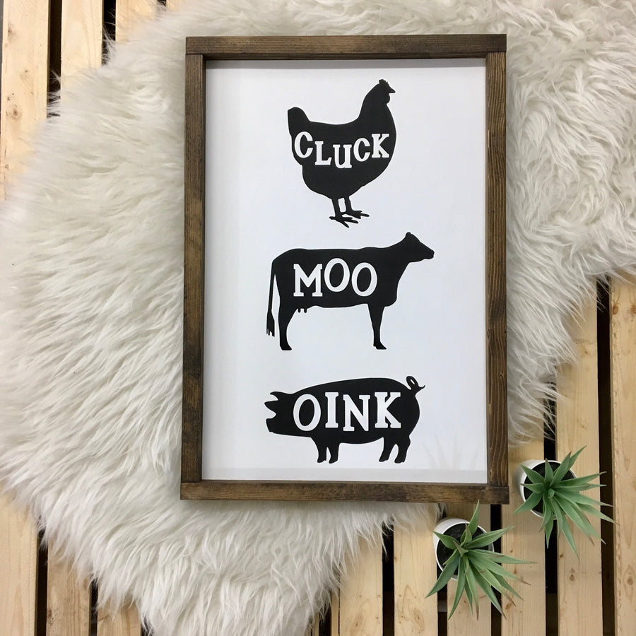 Cluck, Moo, Oink