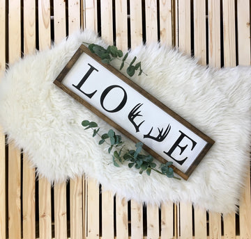 Love {with antlers} - Wooden Arrow Designs
