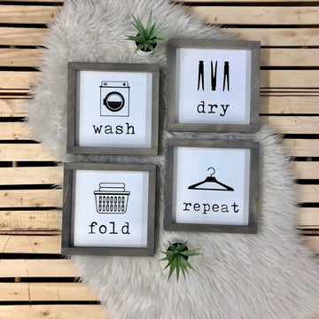 Wash Dry Fold Repeat {set of 4}