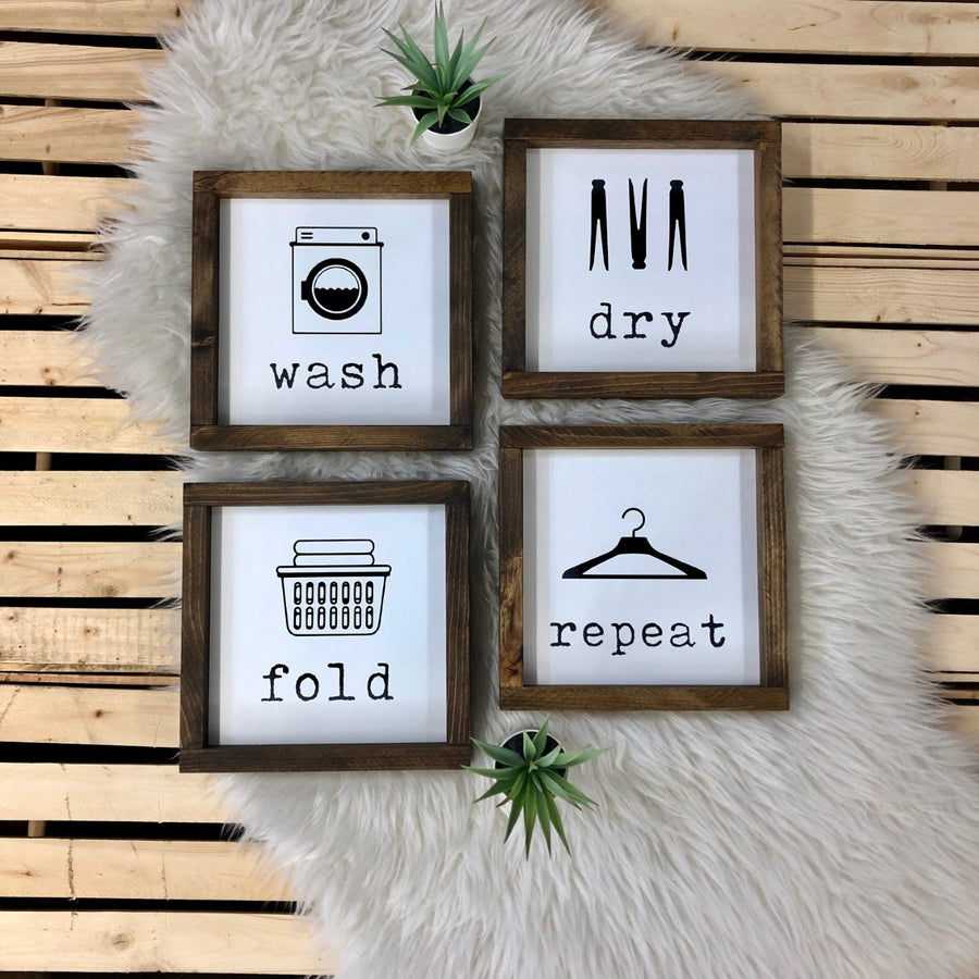 Wash Dry Fold Repeat {set of 4}